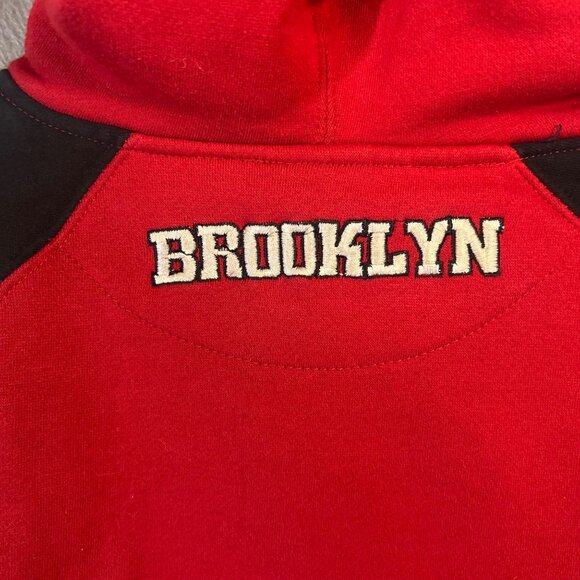 Brooklyn Xpress Boys Size 10/12 Red & Black Hoodie With Embroidered "B" Logo - Picture 8 of 14